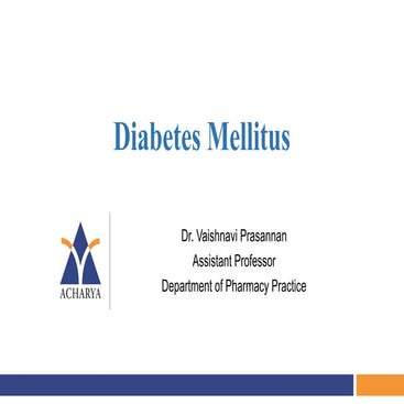Type 2 Diabetes Mellitus - Pathophysiology | PPTX