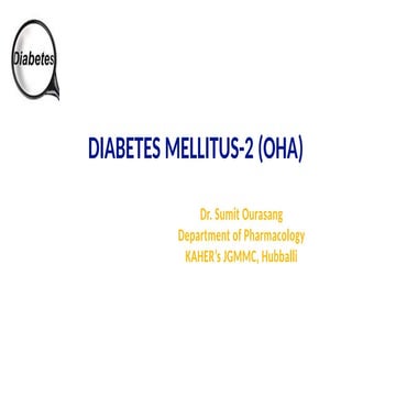 Diabetes mellitus 2 (OHA) drugs in pharmacology and pharmacotherapeutics
