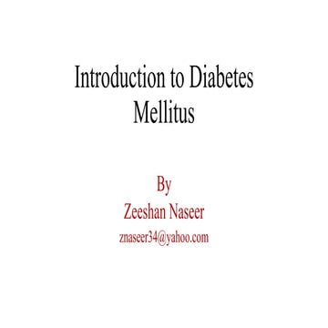 Diabetes mellitus and types