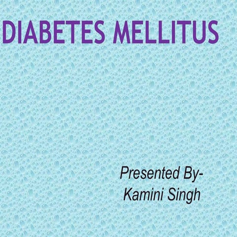 Diabetes Mellitus Oral Surgery Pptx