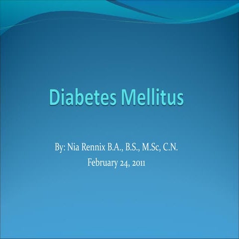 Diabetes Mellitus type 2 | PPTX
