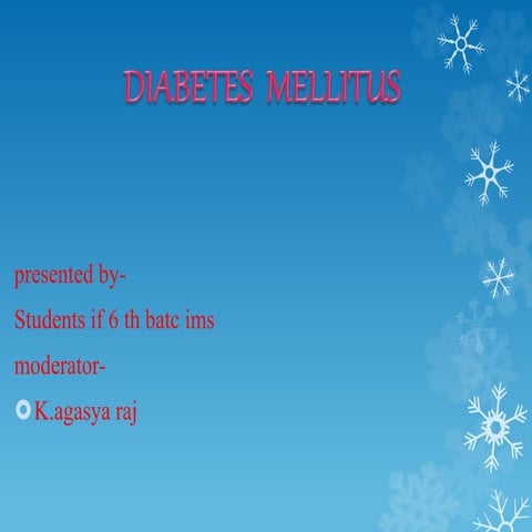 Diabetes MELLITUS | PPTX