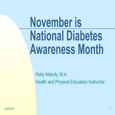 WORLD DIABETES DAY.pptx about awareness on diabetes | PPTX