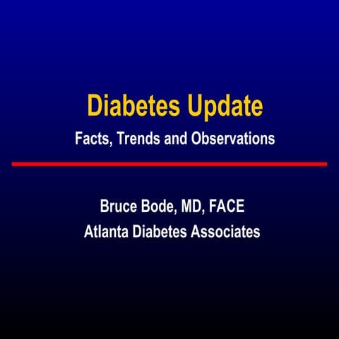 Diabetes Update Facts, trends and observation ppt presentation. | PPT