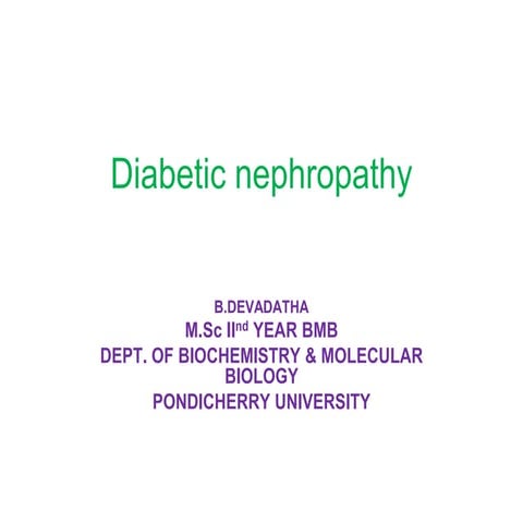 Diabetic nephropathy