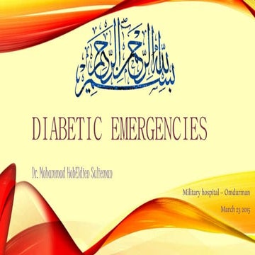 Diabetic emergencies
