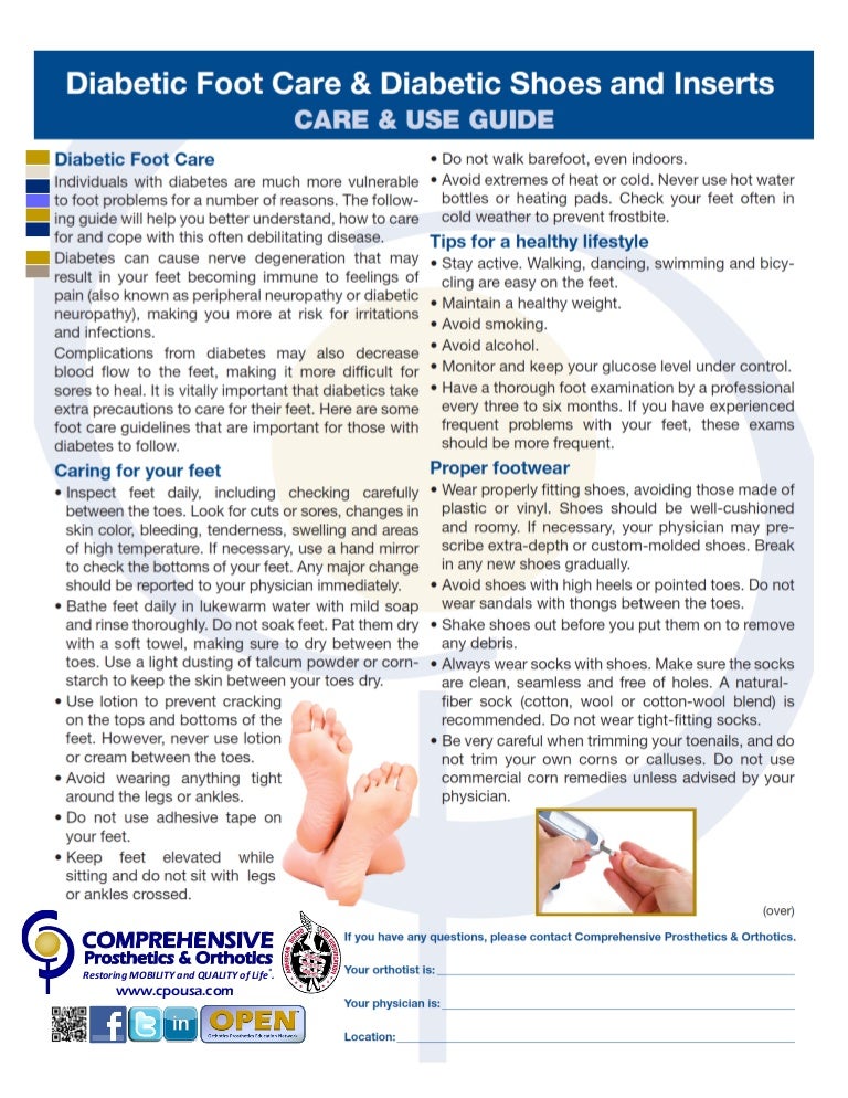 Diabetic foot care &amp; Shoe Inserts