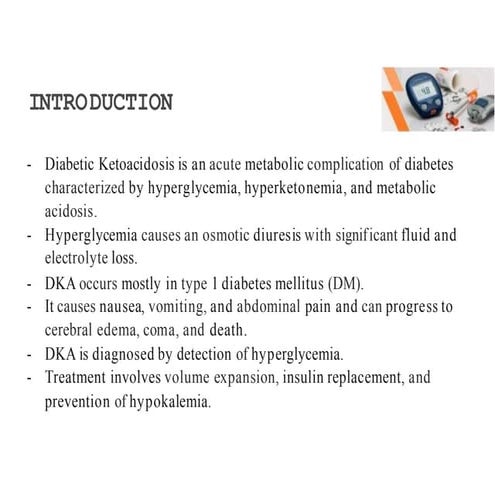 DIABETIC KETOACIDOSIS management in EMERGENCY DEPARTMENT | PPTX