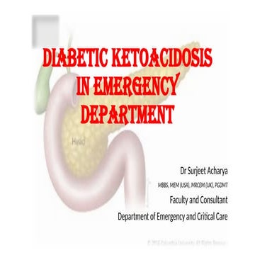 DIABETIC KETOACIDOSIS management in EMERGENCY DEPARTMENT | PPTX