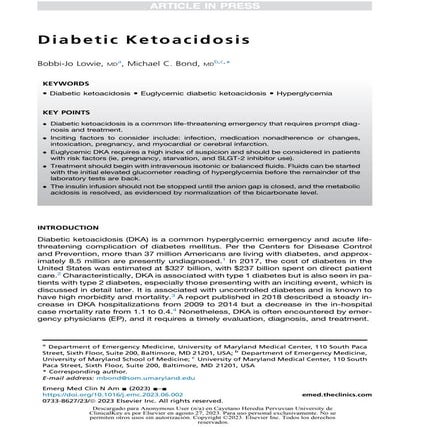 DIABETIC KETOACIDOSIS management in EMERGENCY DEPARTMENT | PPTX