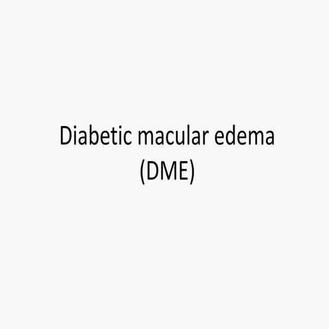 Diabetic macular edema