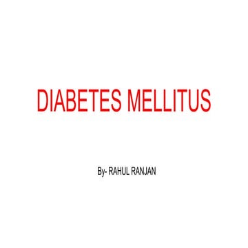 Diabetes Mellitus (Endocrine disorder) 
