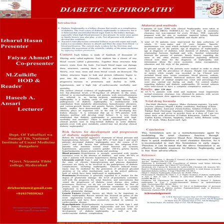 Diabetic nephropathy poster presentation