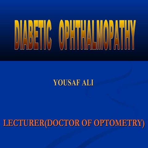 Diabetic ophthalmopathy