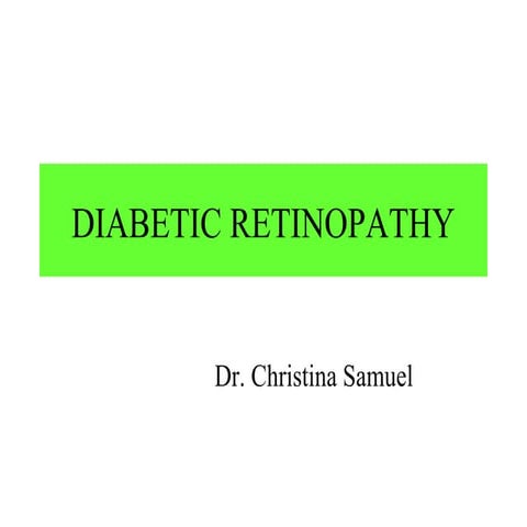 Diabetic retinopathy