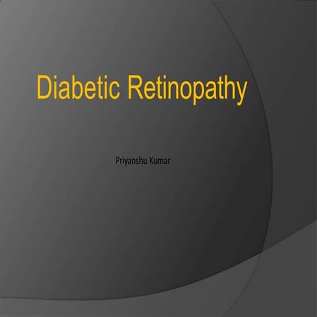 Non Proliferative Diabetic Retinopathy | PPTX