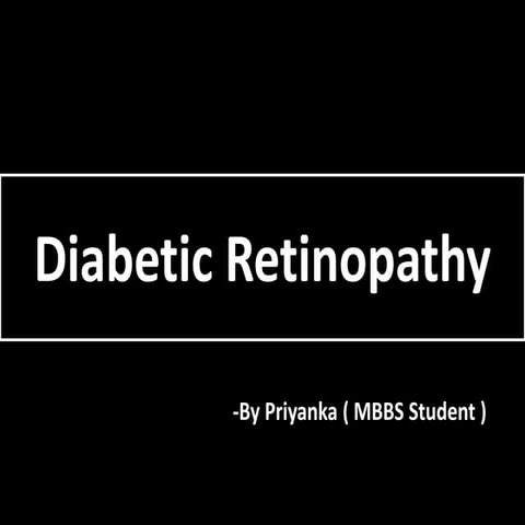 Non Proliferative Diabetic Retinopathy | PPTX