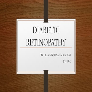 Non Proliferative Diabetic Retinopathy | PPTX