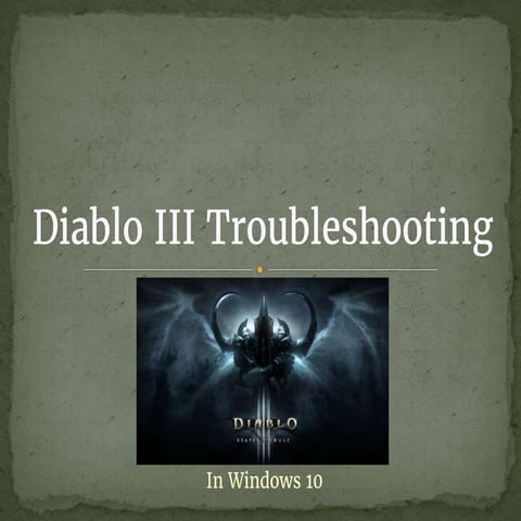 Diablo III Troubleshooting