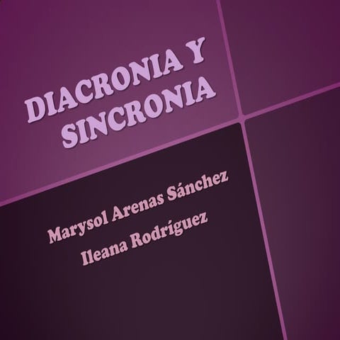 Diacronia y sincronia