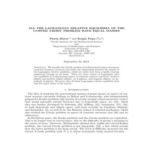 ALL THE LAGRANGIAN RELATIVE EQUILIBRIA OF THE CURVED 3-BODY PROBLEM HAVE EQUA...
