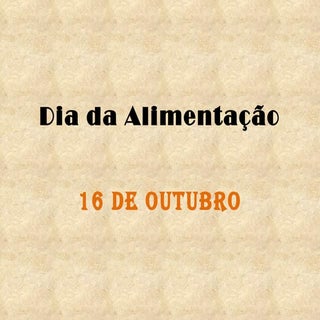 Dia da alimentação