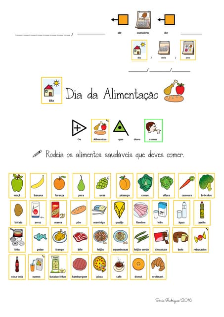Ficha "Dia da alimentação" Educação...