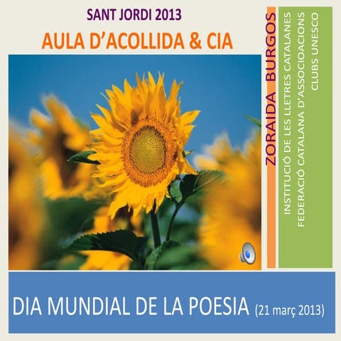 Poesia en idiomes diferents - Aula Acollida Cunit'13