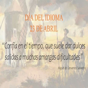 Dia  del idioma español, celebración 23  de Abril