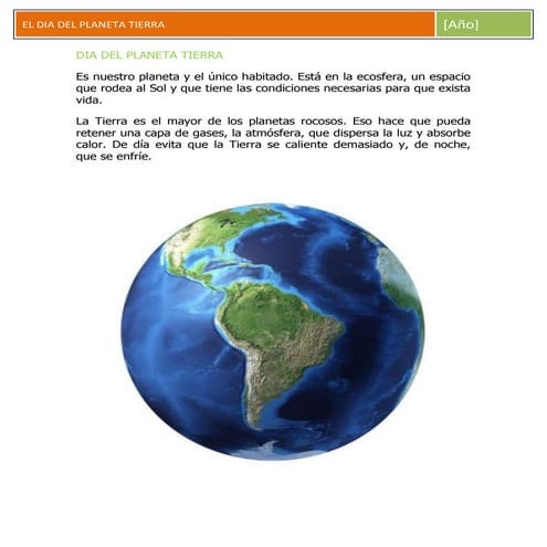 Dia del planeta tierra