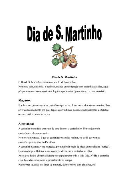 Dia de S Martinho