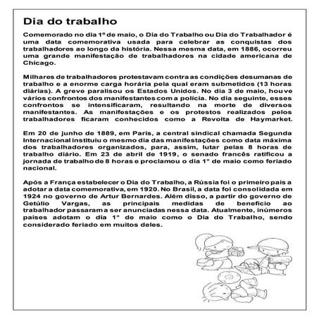Dia do trabalho