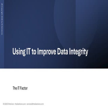 Leveraging IT for Enhanced Data Integrity Compliance in Pharma | PDF