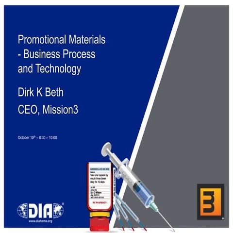 Management of Life Science Promotional Material