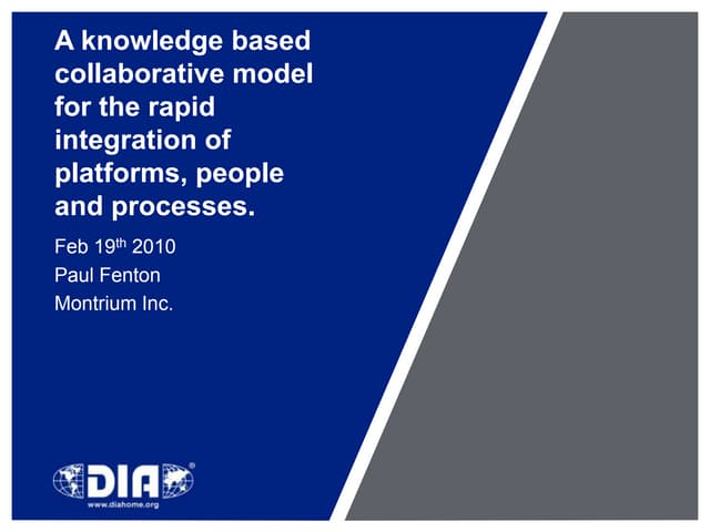 A knowledge based collaborative model for the rapid integration of platforms,...