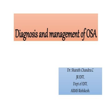 Diagnois obstructive sleep apnoea
