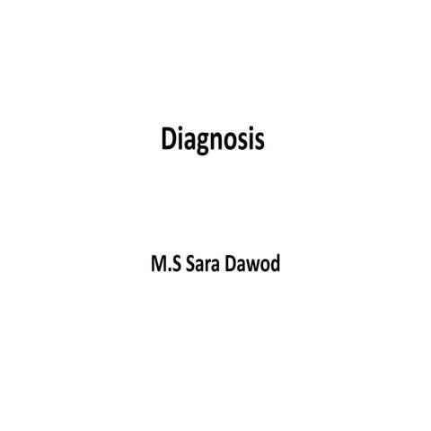 Diagnosis of Mental Disorders 