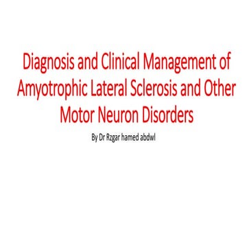 Amyotrophic lateral sclerosis (als) | PPTX