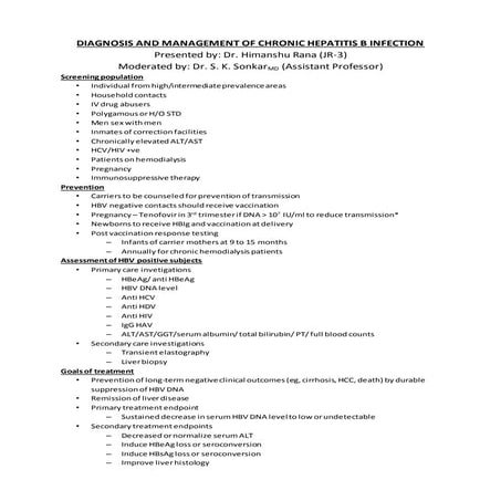 Diagnosis and management of chronic hepatitis b infection(word)