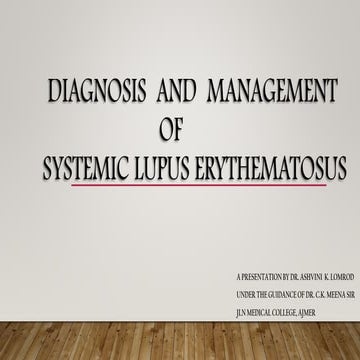 Diagnosis  and  management sle