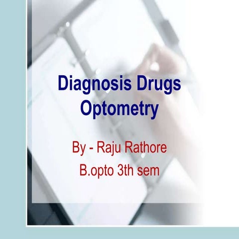 Diagnosis eye drop | PPTX