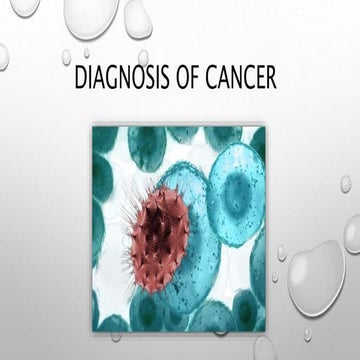 Diagnosis of cancer