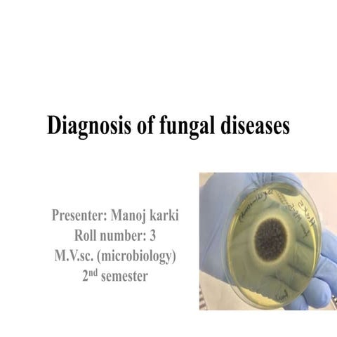 Diagnosis of fungal disease  by Dr. Manoj karki
