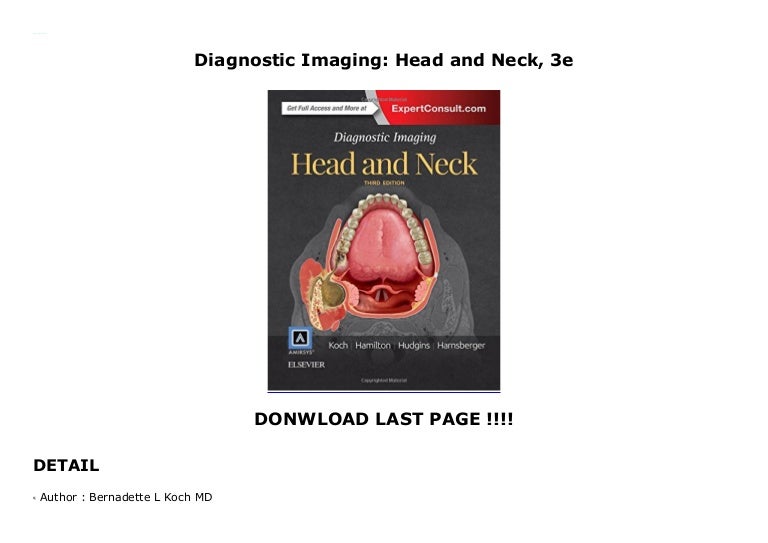 Diagnostic Imaging Head and Neck, 3e