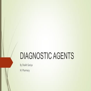 Diagnostic agents(D. pharmacy)