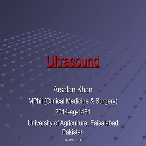 Ultrasound and imaging 