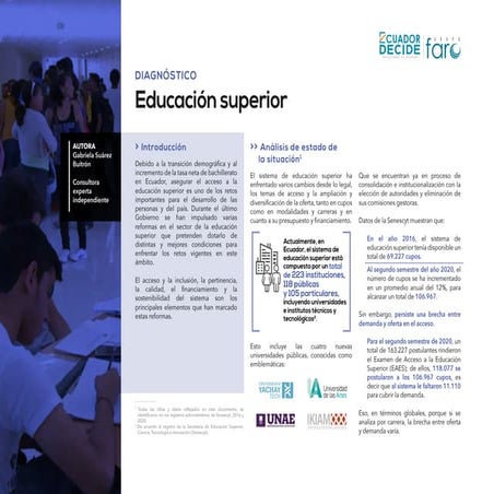 Diagnóstico: Educación Superior en Ecuador