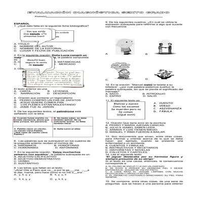 Diagnostico 6to grado 2015 2016