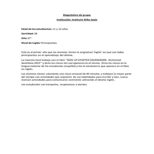 Diagnostico de grupo primaria