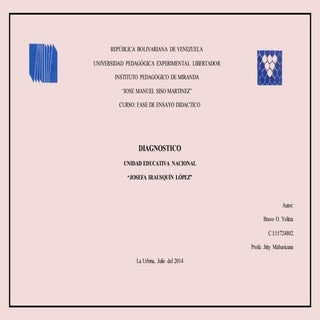 EJEMPLO DE DIAGNOSTICO EN UN AULA. 